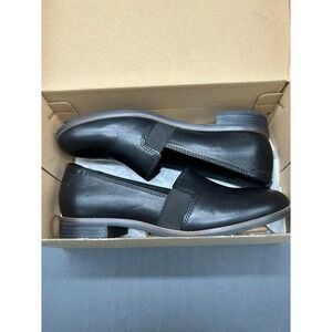 Clarks Collection Juliet Loxley Black Leather Loafer Flats Women's Shoes‎